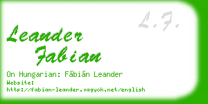 leander fabian business card